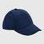 Gorra junior de algodón ecológico de 5 paneles "personalizada texto" color azul marino